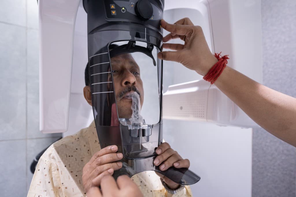 Patient dental scan at The Dentique Kolkata