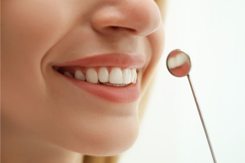 A beautiful smile closeup cosmetic dentistry